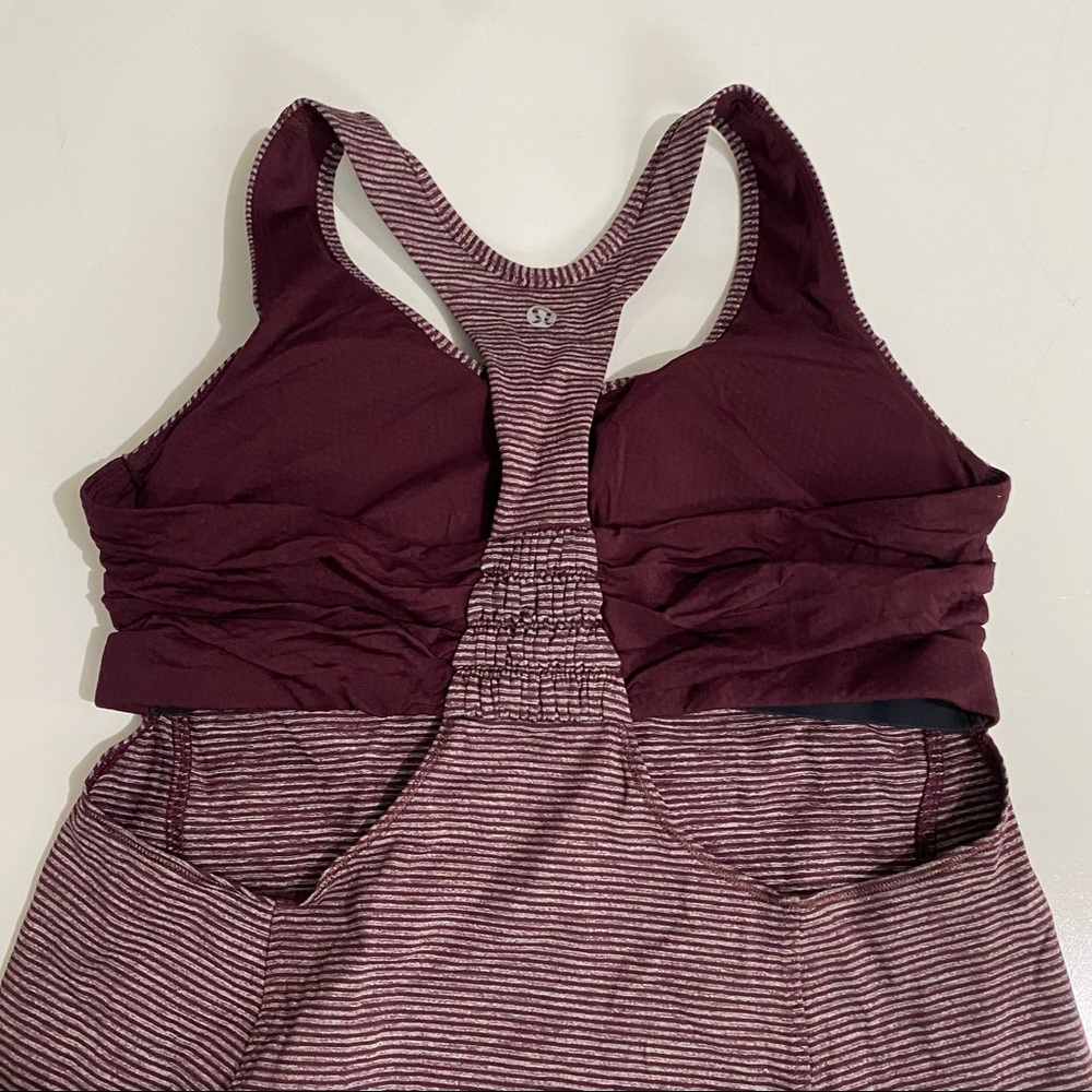 Lululemon Turbo Tank Tonka Stripe Bordeaux Drama - Picture 9 of 9